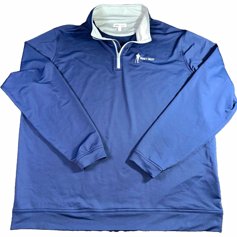 Peter Millar Paynes Valley Golf Quarter Zip Pullover XXL Navy Blue Crown Sport
